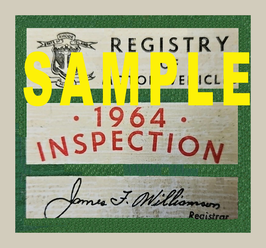 (image for) 1964 Rhode Island Inspection Sticker
